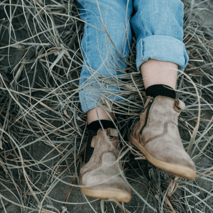 merino wool ankle socks black rib for children nz