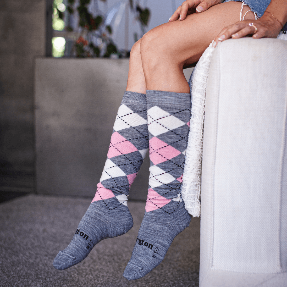 Merino Wool Knee High Socks WOMAN Dapple