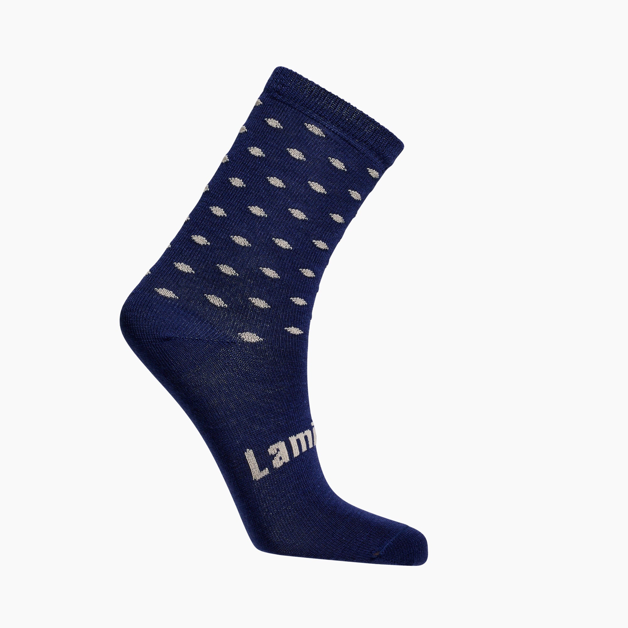 merino wool socks for men in blue with beige spots nz